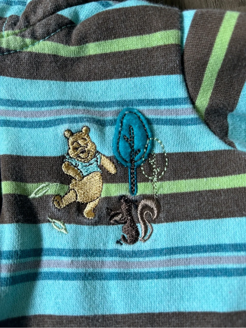 Vintage 2000s Y2K Disney Winnie The Pooh Baby Clothes Outfit Set Acorn 6-9M